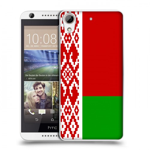 Дизайнерский пластиковый чехол для HTC Desire 626 Флаг Белоруссии