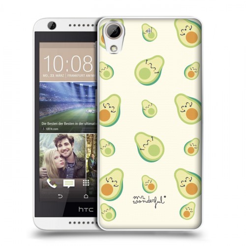 Дизайнерский силиконовый чехол для HTC Desire 626 Веселое авокадо