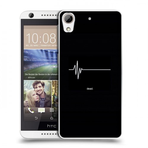 Дизайнерский силиконовый чехол для HTC Desire 626 Черно и кратко