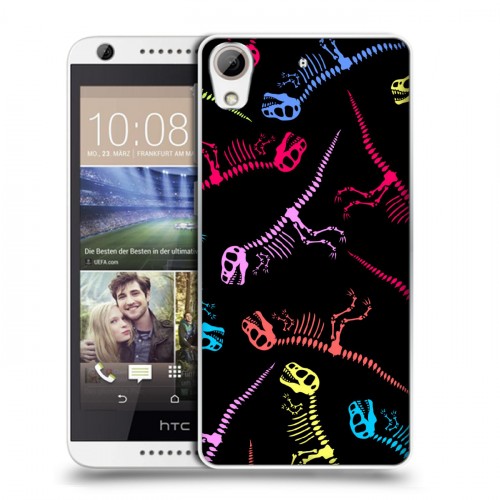 Дизайнерский силиконовый чехол для HTC Desire 626 Узоры динозавров