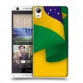 Дизайнерский силиконовый чехол для HTC Desire 626 Флаг Бразилии