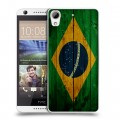 Дизайнерский пластиковый чехол для HTC Desire 626 Флаг Бразилии