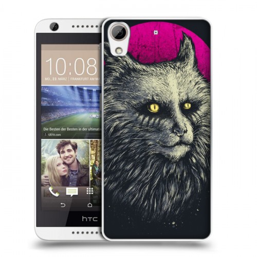 Дизайнерский силиконовый чехол для HTC Desire 626 Мистические кошки