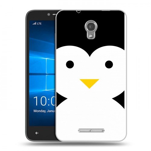 Дизайнерский пластиковый чехол для Alcatel OneTouch Pixi First Пингвины