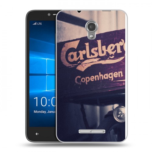 Дизайнерский пластиковый чехол для Alcatel OneTouch Pixi First Carlsberg