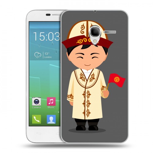 Дизайнерский силиконовый чехол для Alcatel One Touch POP 3 5 флаг Киргизии