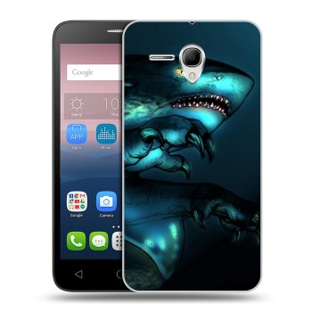 Дизайнерский силиконовый чехол для Alcatel One Touch POP 3 5.5 Акулы (на заказ)