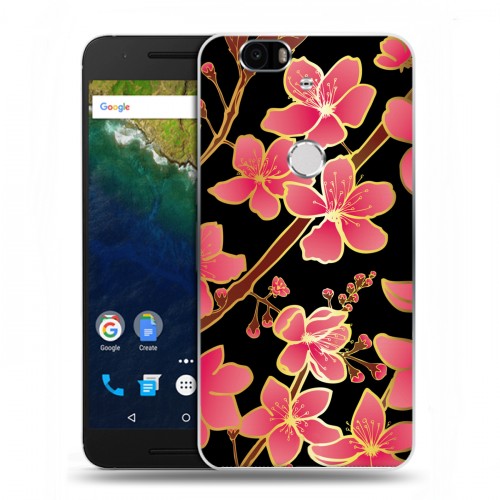 Дизайнерский силиконовый чехол для Google Huawei Nexus 6P Люксовые цветы