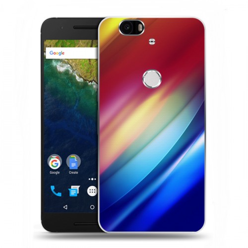 Дизайнерский силиконовый чехол для Google Huawei Nexus 6P Красочные абстракции