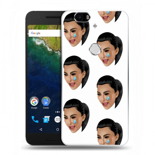 Дизайнерский силиконовый чехол для Google Huawei Nexus 6P Ким Кардашьян
