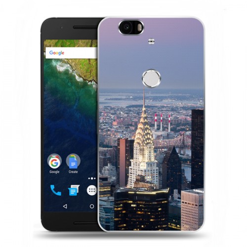 Дизайнерский силиконовый чехол для Google Huawei Nexus 6P Нью-Йорк