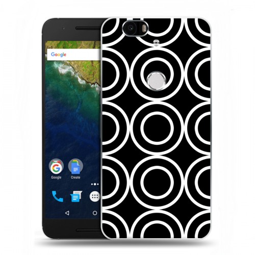 Дизайнерский силиконовый чехол для Google Huawei Nexus 6P Черно-белые фантазии