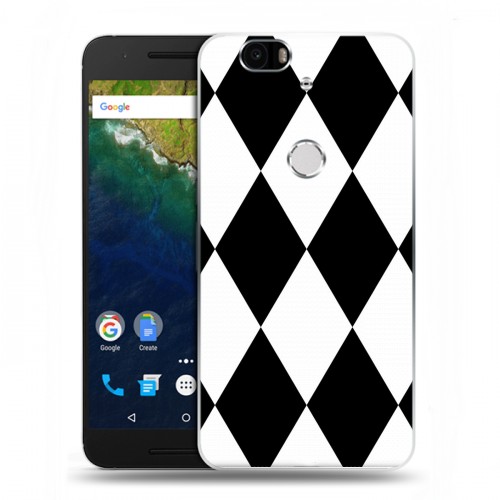 Дизайнерский силиконовый чехол для Google Huawei Nexus 6P Черно-белые фантазии