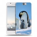 Дизайнерский силиконовый чехол для HTC One A9 Пингвины
