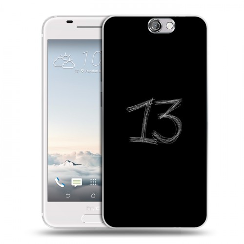 Дизайнерский пластиковый чехол для HTC One A9 Черно и кратко