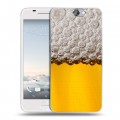 Дизайнерский пластиковый чехол для HTC One A9 Пузырьки пива