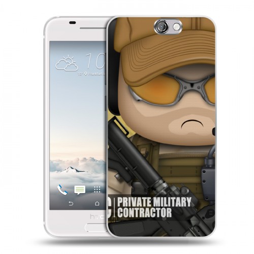 Дизайнерский пластиковый чехол для HTC One A9 Армейцы мультяшки
