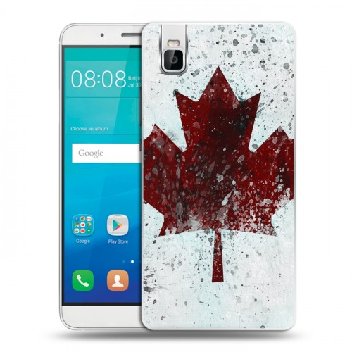 Дизайнерский пластиковый чехол для Huawei ShotX флаг Канады