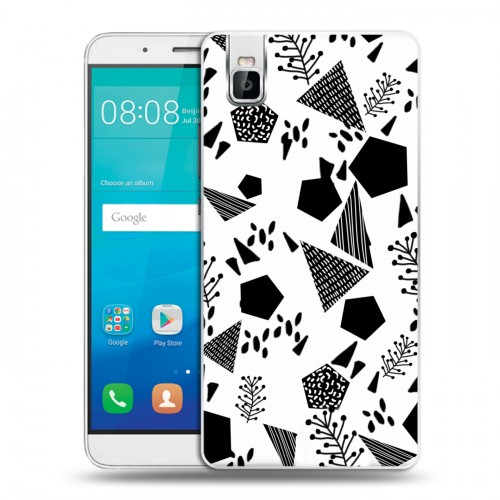 Дизайнерский пластиковый чехол для Huawei ShotX Черно-белые тенденции