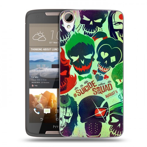 Дизайнерский пластиковый чехол для HTC Desire 828 Отряд самоубийц