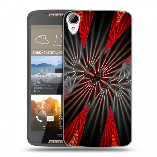 Дизайнерский силиконовый чехол для HTC Desire 828 Абстракции Вращение