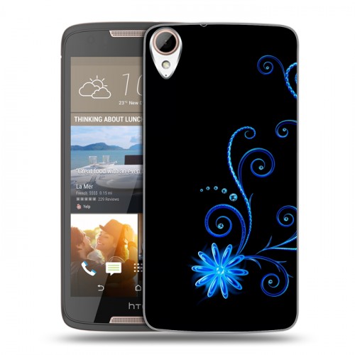Дизайнерский пластиковый чехол для HTC Desire 828 Абстракции Неон
