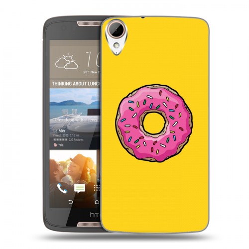 Дизайнерский пластиковый чехол для HTC Desire 828 Симпсоны