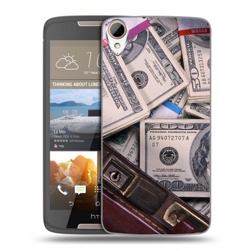 Дизайнерский пластиковый чехол для HTC Desire 828 Текстуры денег