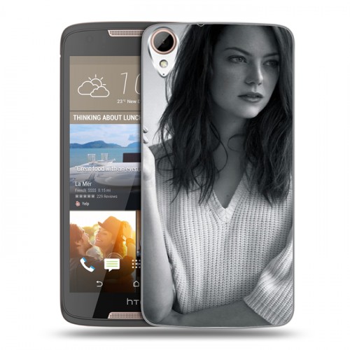 Дизайнерский пластиковый чехол для HTC Desire 828 Эмма Стоун