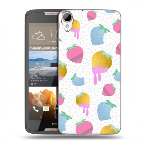 Дизайнерский пластиковый чехол для HTC Desire 828 Кусочки фруктов