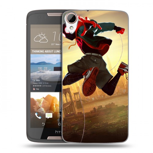 Дизайнерский пластиковый чехол для HTC Desire 828 Человек-паук : Через вселенные