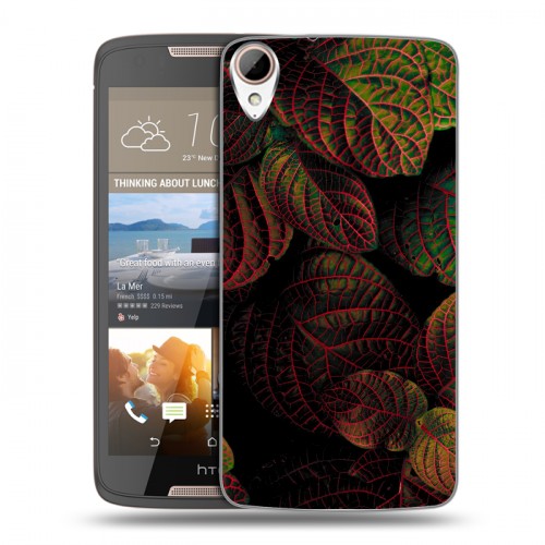 Дизайнерский пластиковый чехол для HTC Desire 828 Нуарные листья