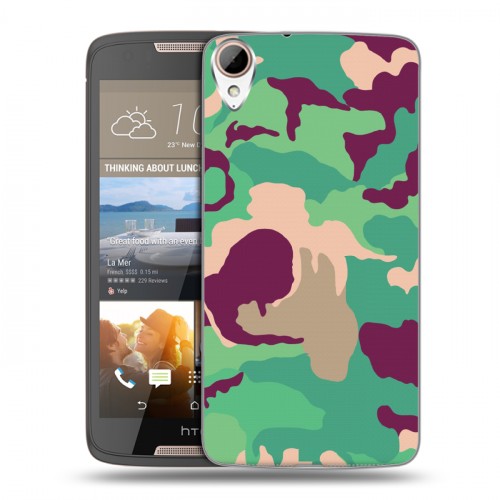 Дизайнерский пластиковый чехол для HTC Desire 828 Кислотный камуфляж