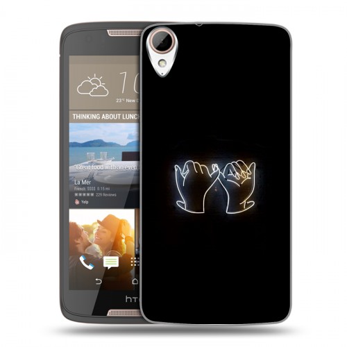 Дизайнерский пластиковый чехол для HTC Desire 828 Неоновые образы