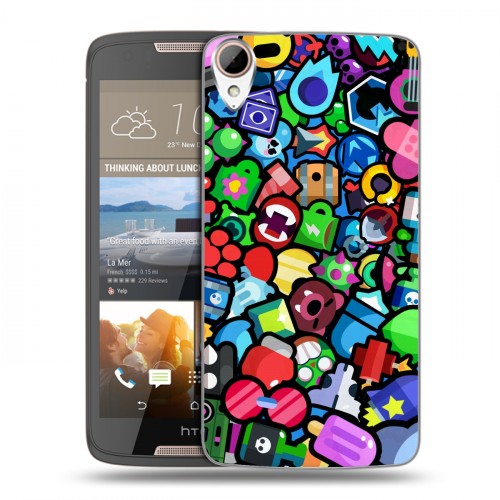 Дизайнерский пластиковый чехол для HTC Desire 828 Brawl Stars