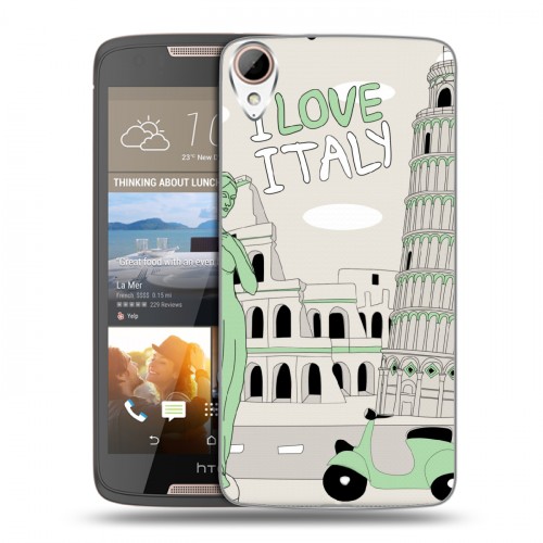 Дизайнерский силиконовый чехол для HTC Desire 828 Столичные зарисовки