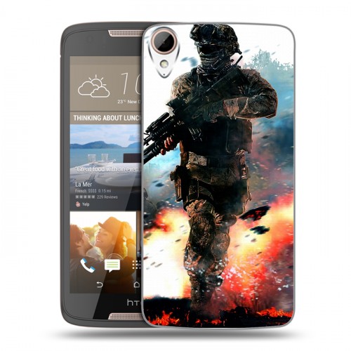 Дизайнерский силиконовый чехол для HTC Desire 828 Call of duty