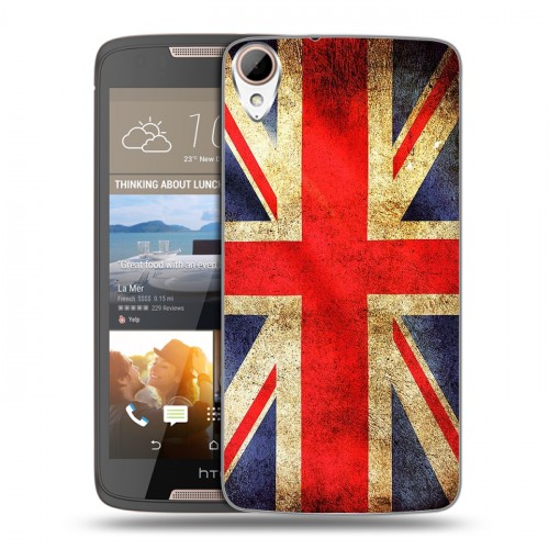 Дизайнерский силиконовый чехол для HTC Desire 828 Флаг Британии