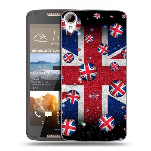 Дизайнерский пластиковый чехол для HTC Desire 828 Флаг Британии