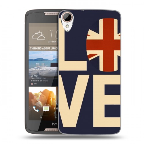 Дизайнерский силиконовый чехол для HTC Desire 828 Флаг Британии