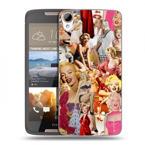 Дизайнерский пластиковый чехол для HTC Desire 828 Мерлин Монро