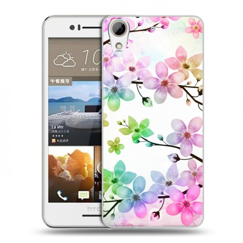 Дизайнерский пластиковый чехол для HTC Desire 728 Органические цветы
