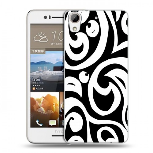Дизайнерский пластиковый чехол для HTC Desire 728 Черно-белые фантазии