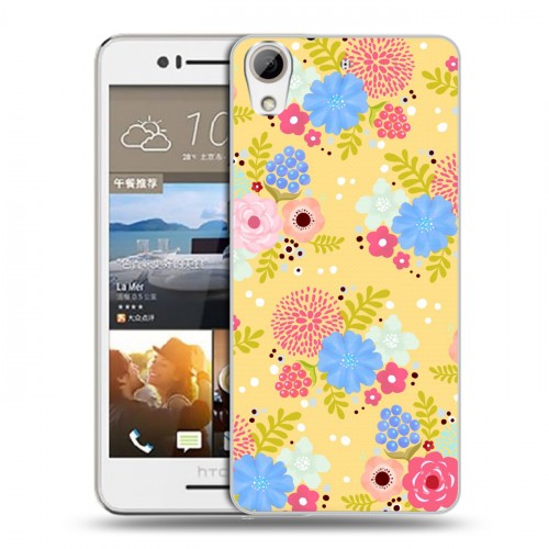 Дизайнерский пластиковый чехол для HTC Desire 728 Причудливые цветы