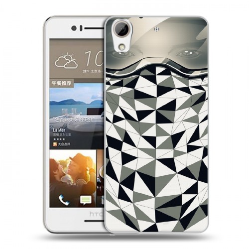 Дизайнерский пластиковый чехол для HTC Desire 728 Маски Black White