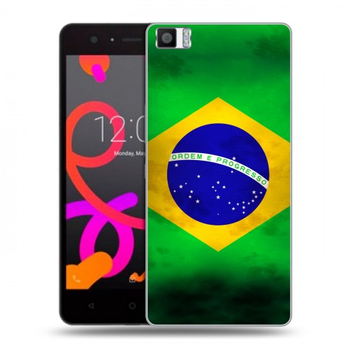 Дизайнерский силиконовый чехол для BQ Aquaris M5 Флаг Бразилии
