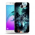 Дизайнерский силиконовый чехол для Samsung Galaxy A5 (2016) Волк и луна
