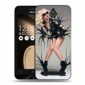Дизайнерский пластиковый чехол для ASUS ZenFone Go 4.5 Леди Гага
