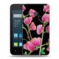 Дизайнерский силиконовый чехол для Alcatel One Touch Pixi 4 (4) Люксовые цветы