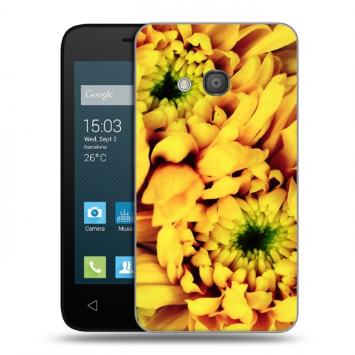Дизайнерский силиконовый чехол для Alcatel One Touch Pixi 4 (4) Монохромные цветы